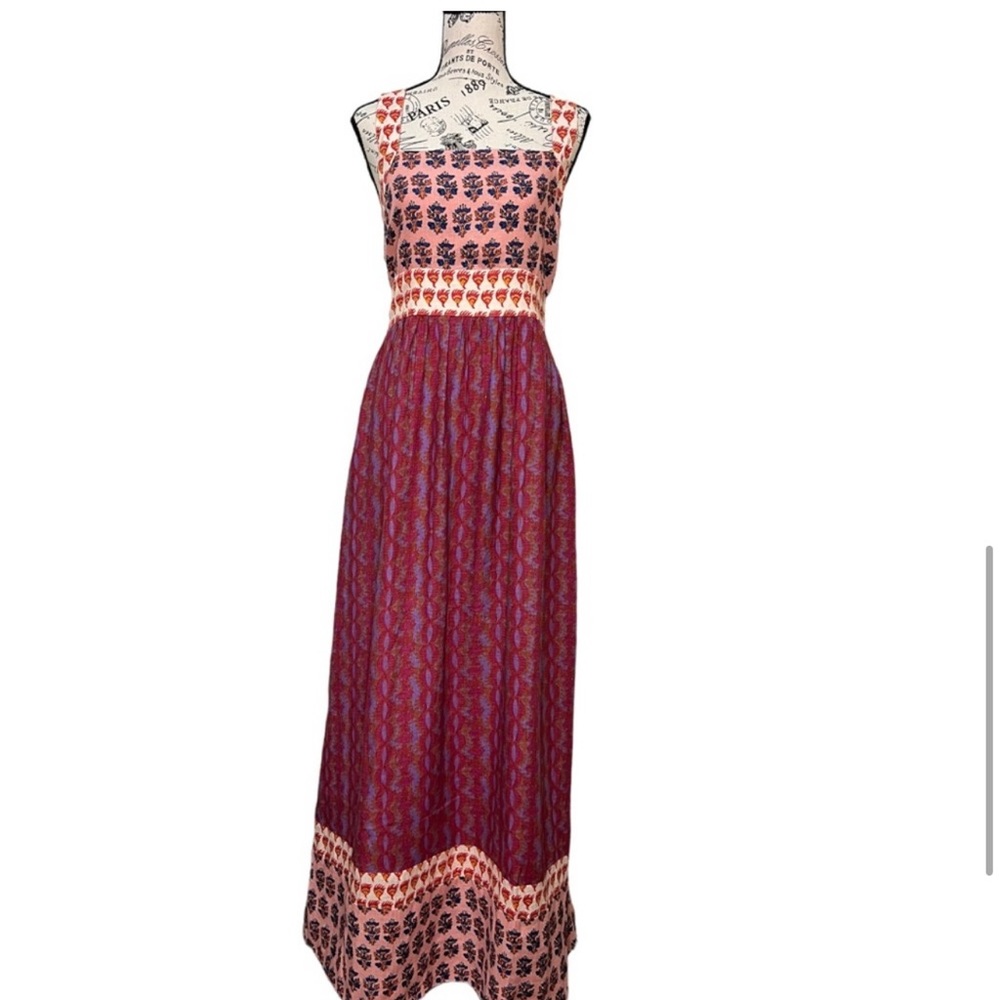 Faherty Gracie Dress Bali Bloom Organic Cotton Linen